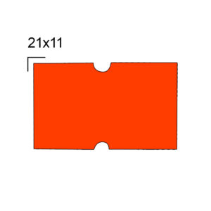 Rolo de Etiqueta para Etiquetadora com 10 Rolos 21x12 mm M-14 Laranja