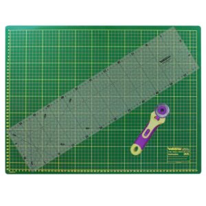 Kit Iniciante Base de Corte + Régua +  Cortador + Lâmina Extra 45mm