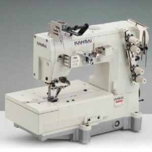 Máquina de Costura Ponto Corrente Kansai Special LX-5802L 1/4 2 Agulhas Para Fita em Ombro